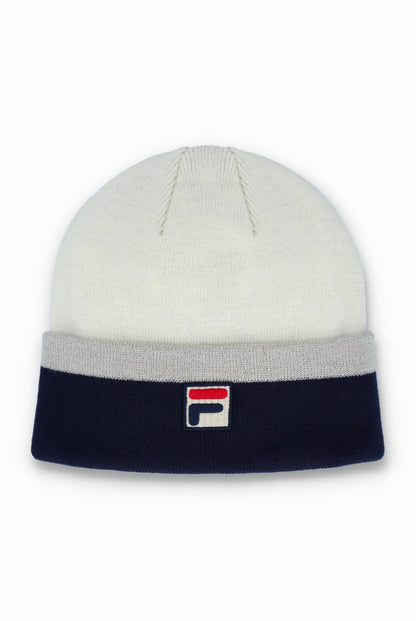 Multi Tone Turn Up Beanie - Navy