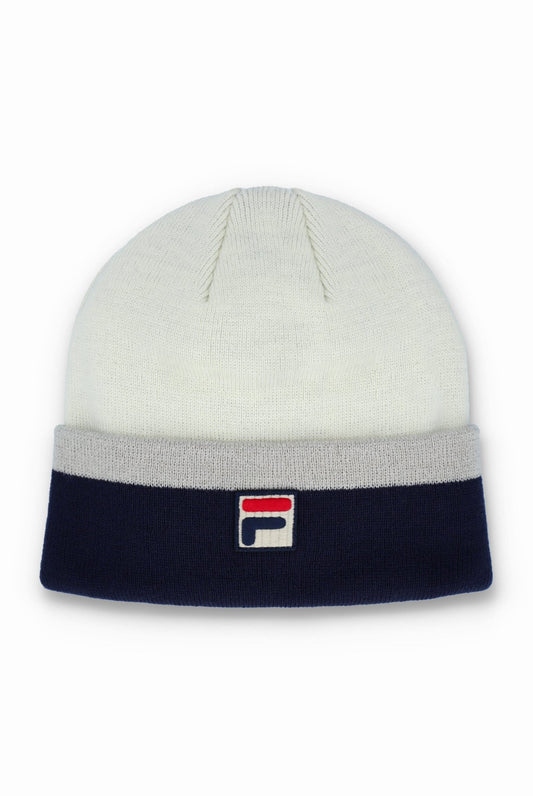 Multi Tone Turn Up Beanie - Navy