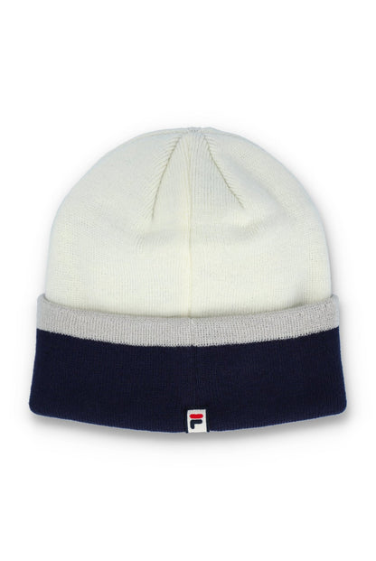 Multi Tone Turn Up Beanie - Navy