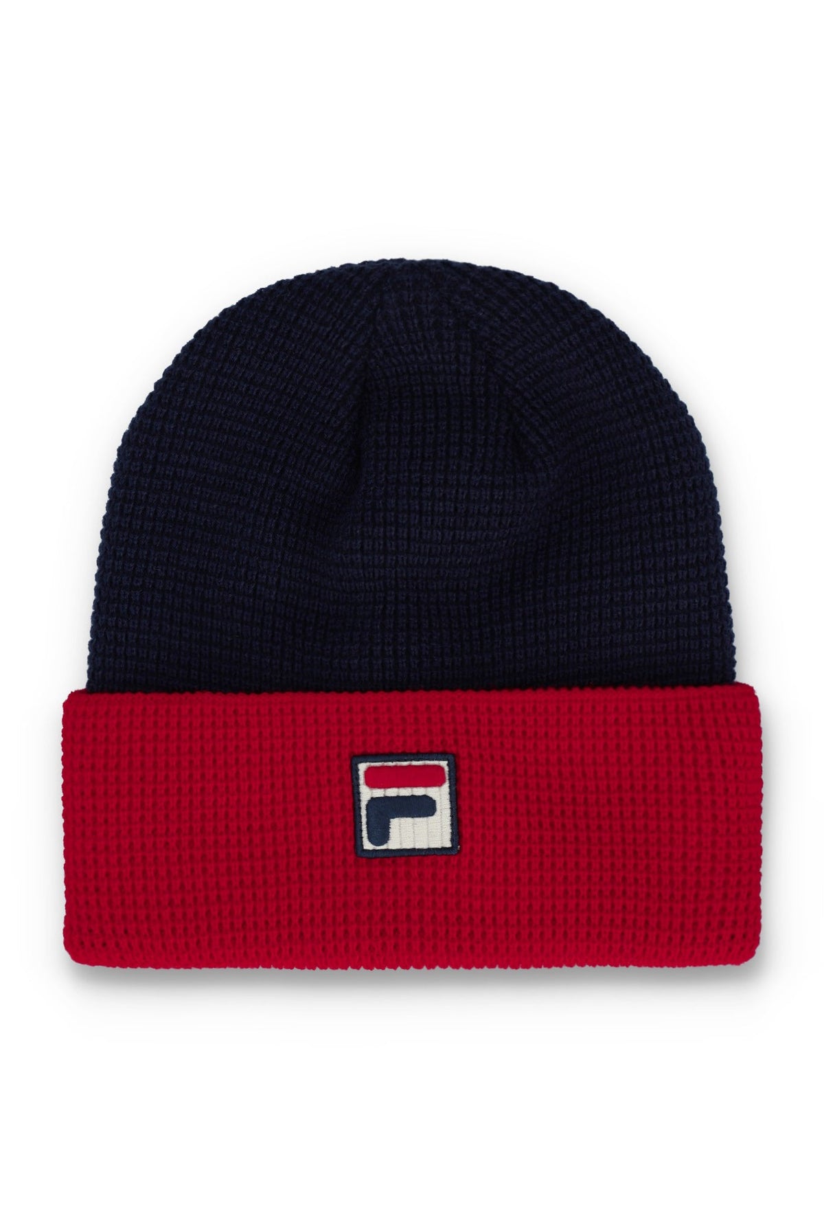 Fila Navy Rune Colourblock Turn-Up Beanie -