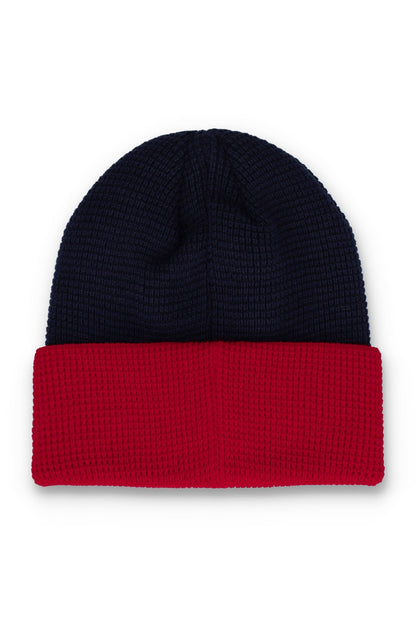 Fila Navy Rune Colourblock Turn-Up Beanie -