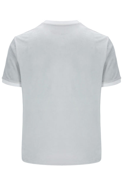 Dawn Blue Basilio Velour Tee - White