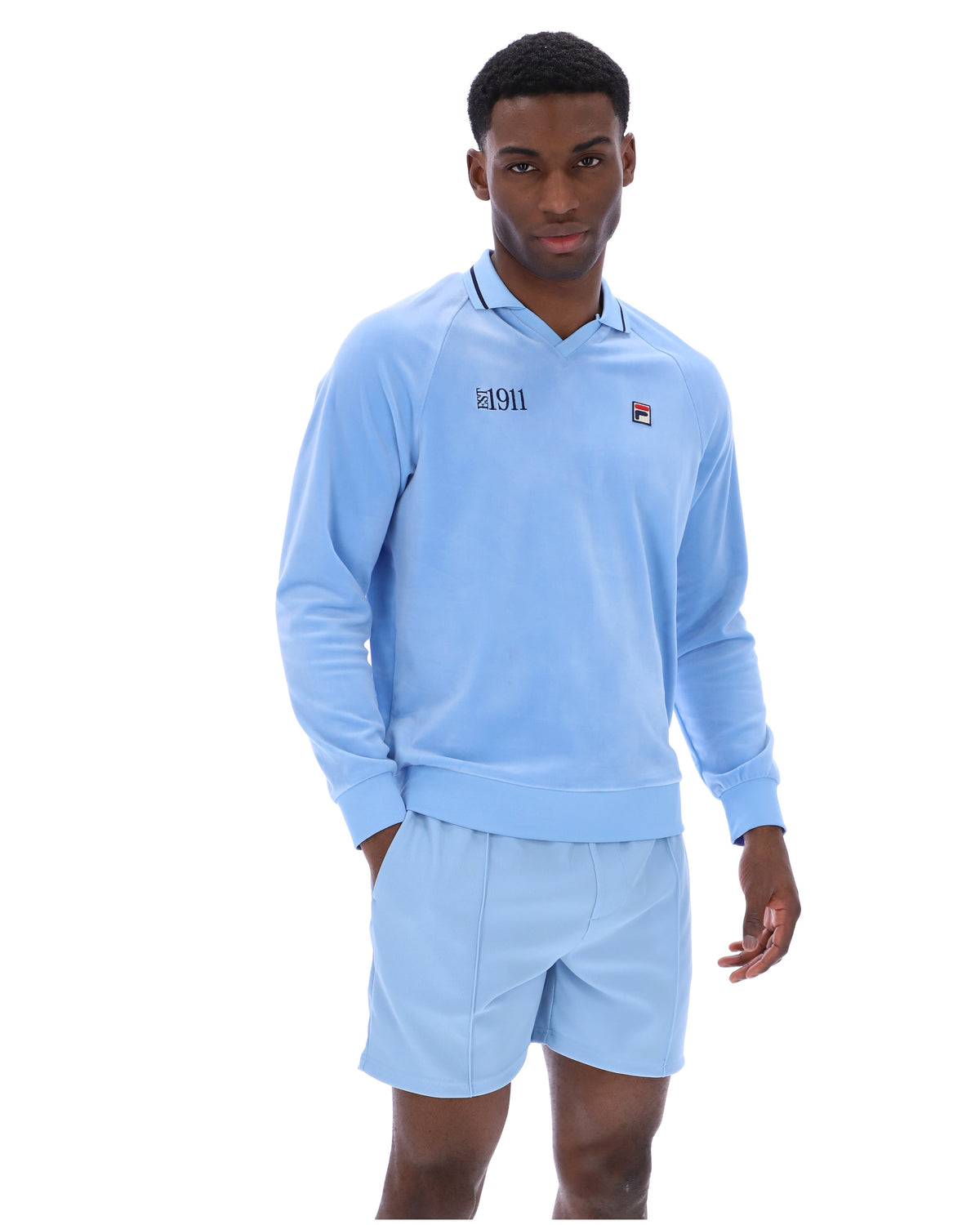 Frozen Fjord Alfredo 1911 Velour Raglan Long-Sleeve Top - Frozen Fjord