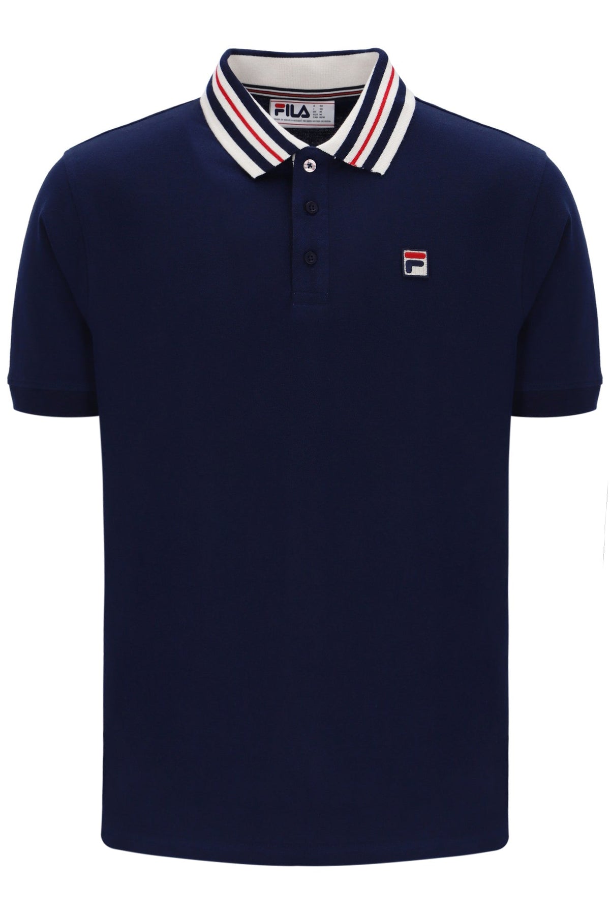 Fila Navy Achille Heritage Tape Basic Polo - Fila Navy
