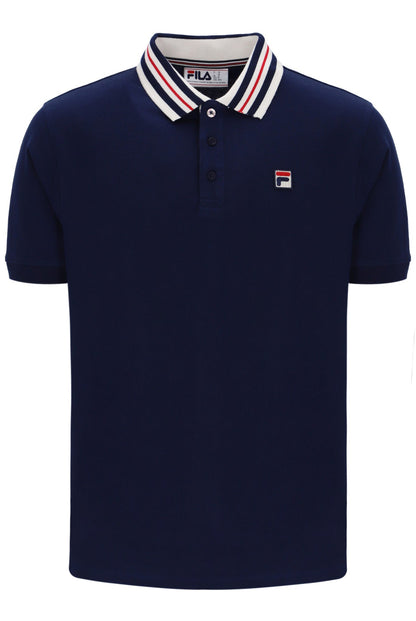 Fila Navy Achille Heritage Tape Basic Polo - Fila Navy