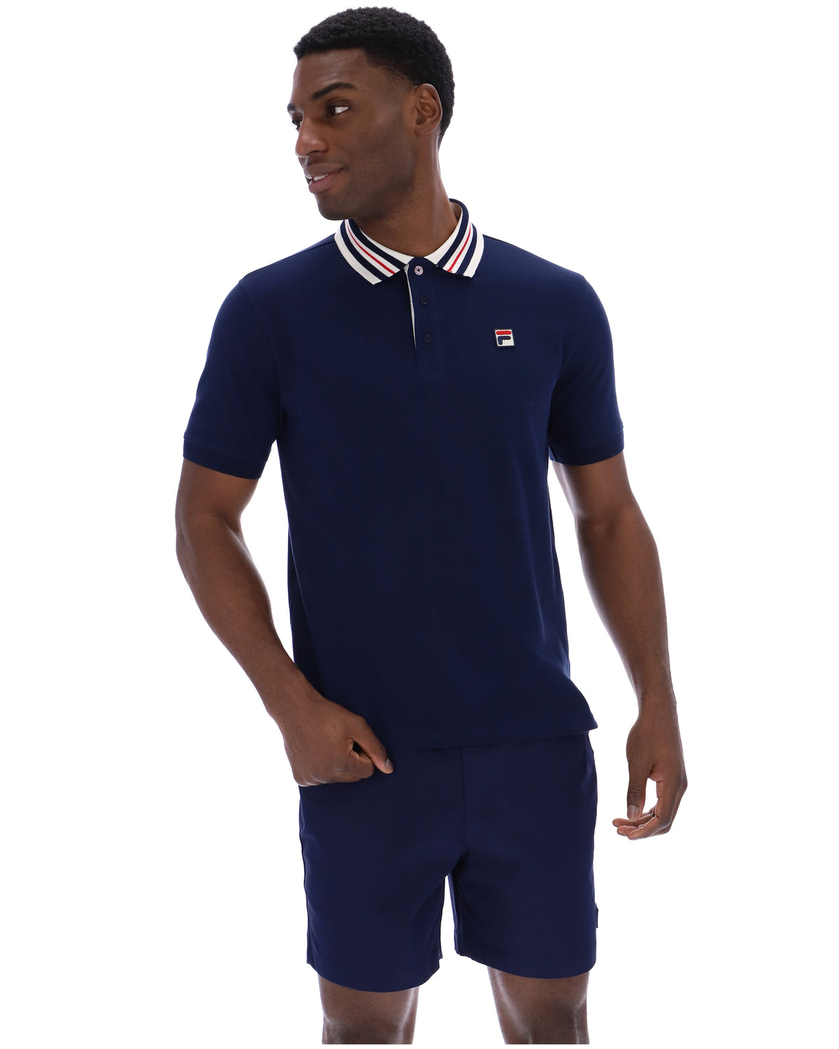 Fila Navy Achille Heritage Tape Basic Polo - Fila Navy