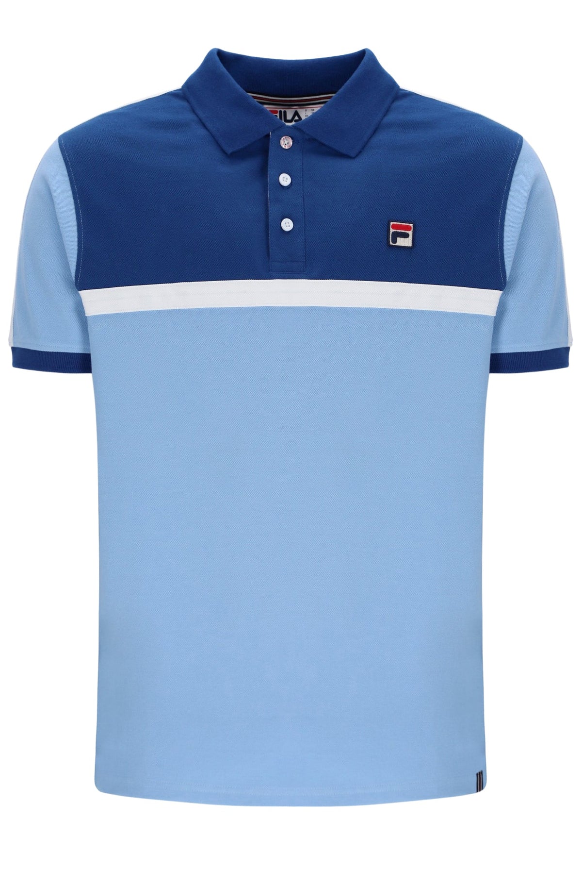 Frozen Fjord Mattia Contrast Panel Polo Shirt - Frozen Fjord