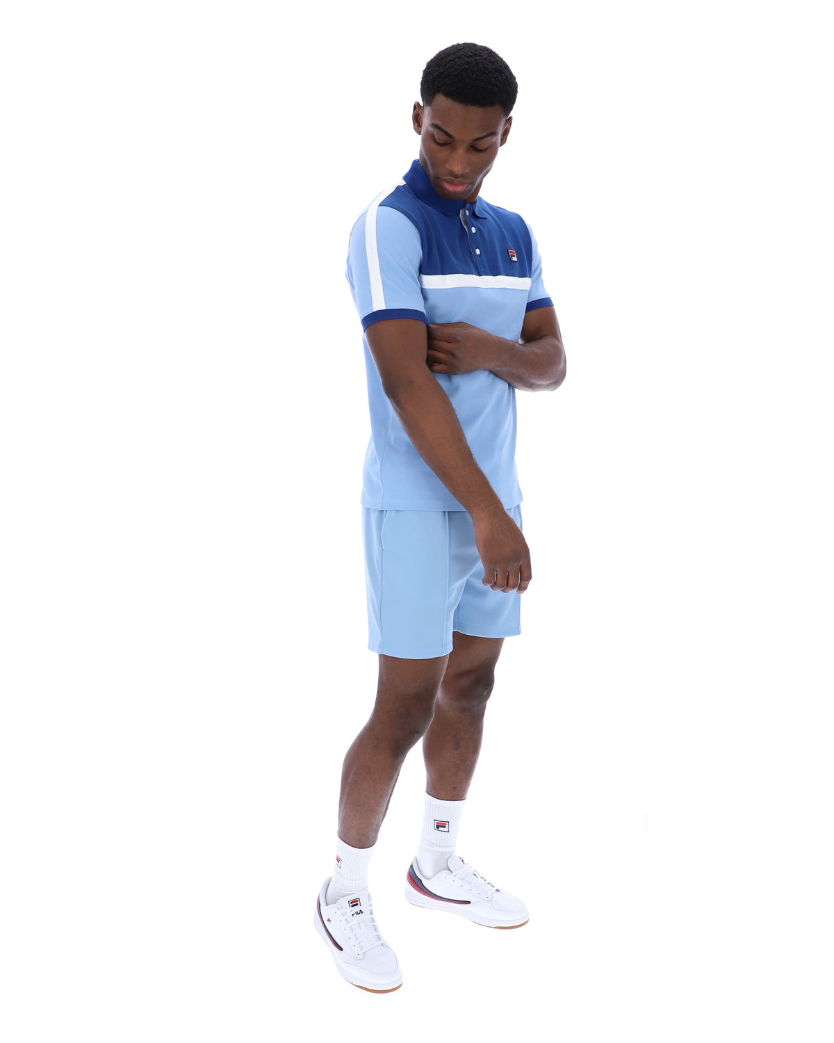 Frozen Fjord Mattia Contrast Panel Polo Shirt - Frozen Fjord