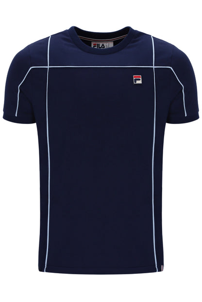Fila Navy Terri T-Shirt with Contrast Piping - Bold Navy