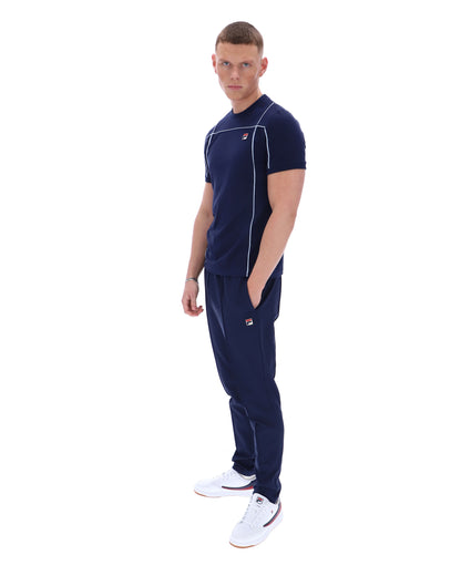 Fila Navy Terri T-Shirt with Contrast Piping - Bold Navy