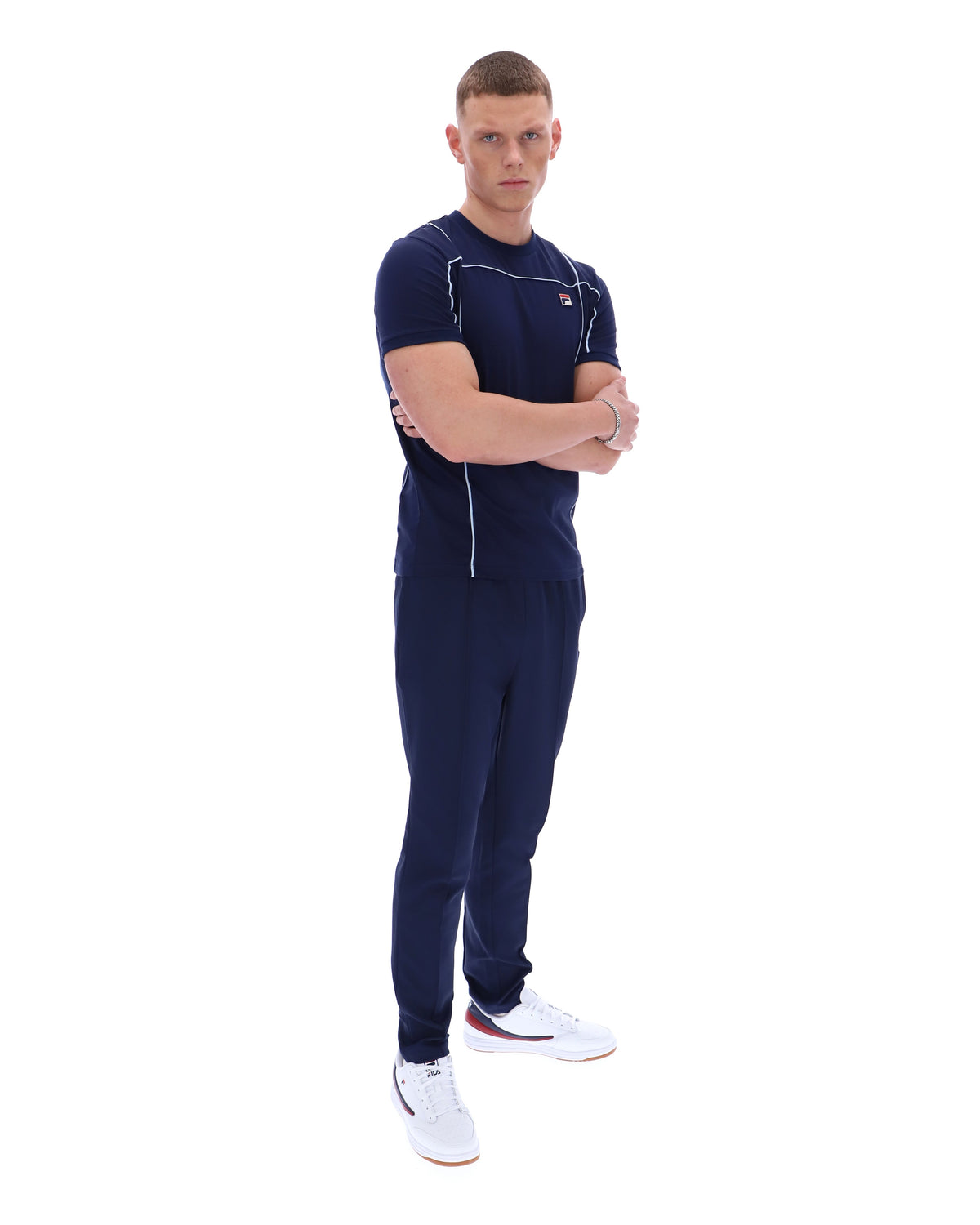 Fila Navy Terri T-Shirt with Contrast Piping - Bold Navy