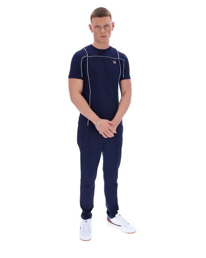 Fila Navy Terri T-Shirt with Contrast Piping - Bold Navy