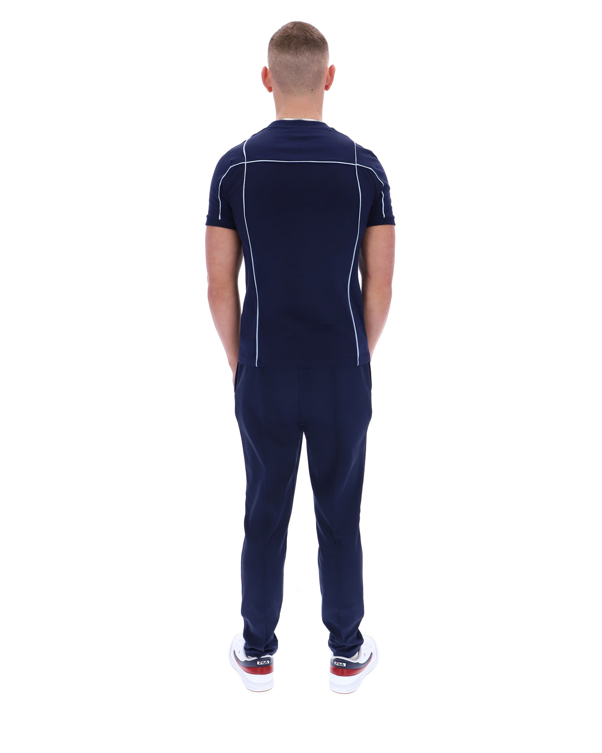 Fila Navy Terri T-Shirt with Contrast Piping - Bold Navy