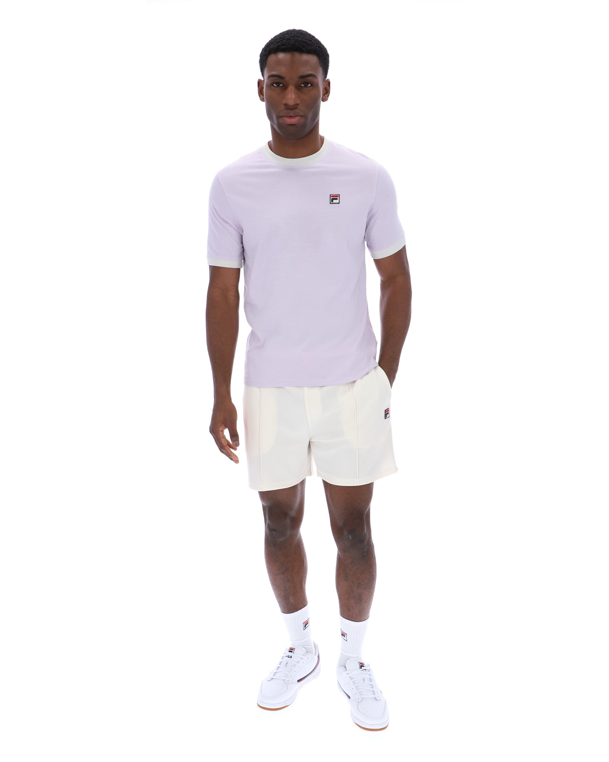 Misty Lilac Marconi Essential Ringer T-Shirt - Dusty Lilac