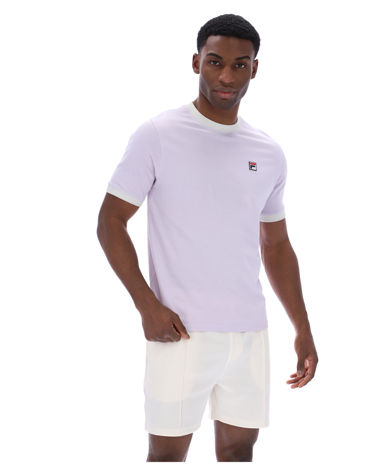 Misty Lilac Marconi Essential Ringer T-Shirt - Dusty Lilac