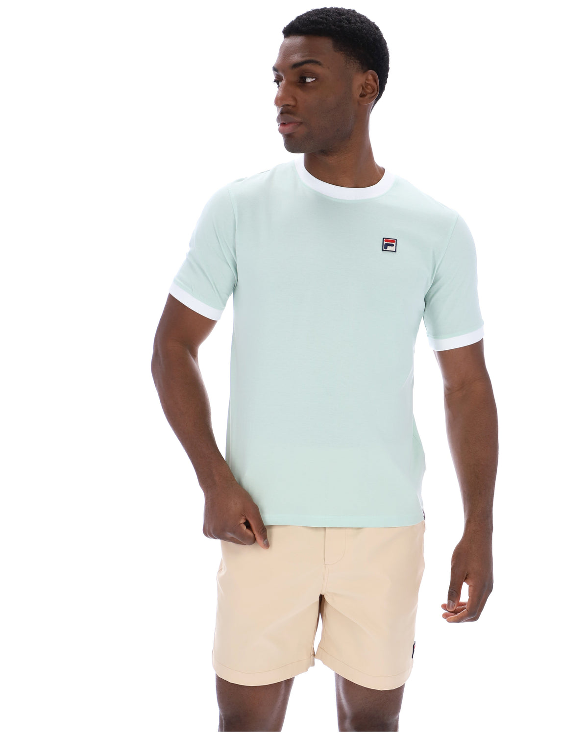 Surf Spray Marconi Essential Ringer T-Shirt - Mint Blue