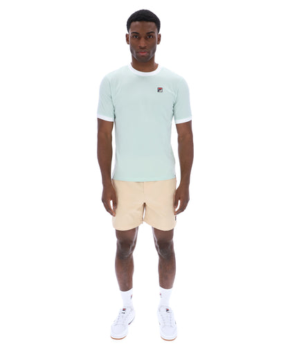 Surf Spray Marconi Essential Ringer T-Shirt - Mint Blue