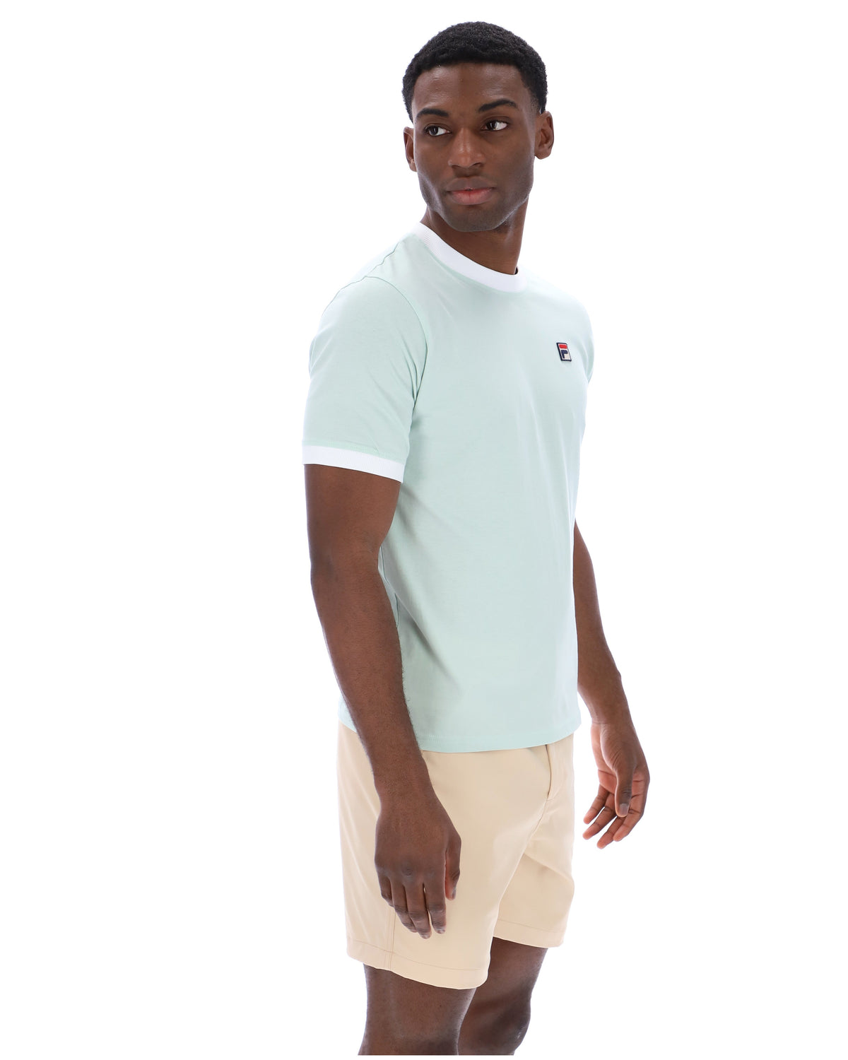 Surf Spray Marconi Essential Ringer T-Shirt - Mint Blue