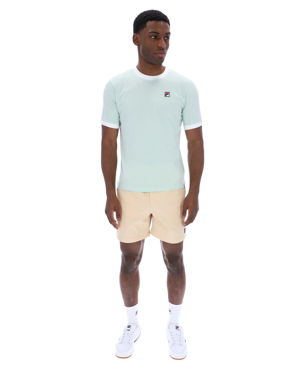 Surf Spray Marconi Essential Ringer T-Shirt - Mint Blue
