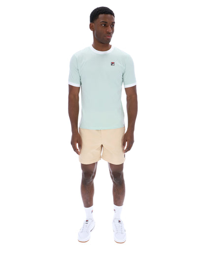 Surf Spray Marconi Essential Ringer T-Shirt - Mint Blue
