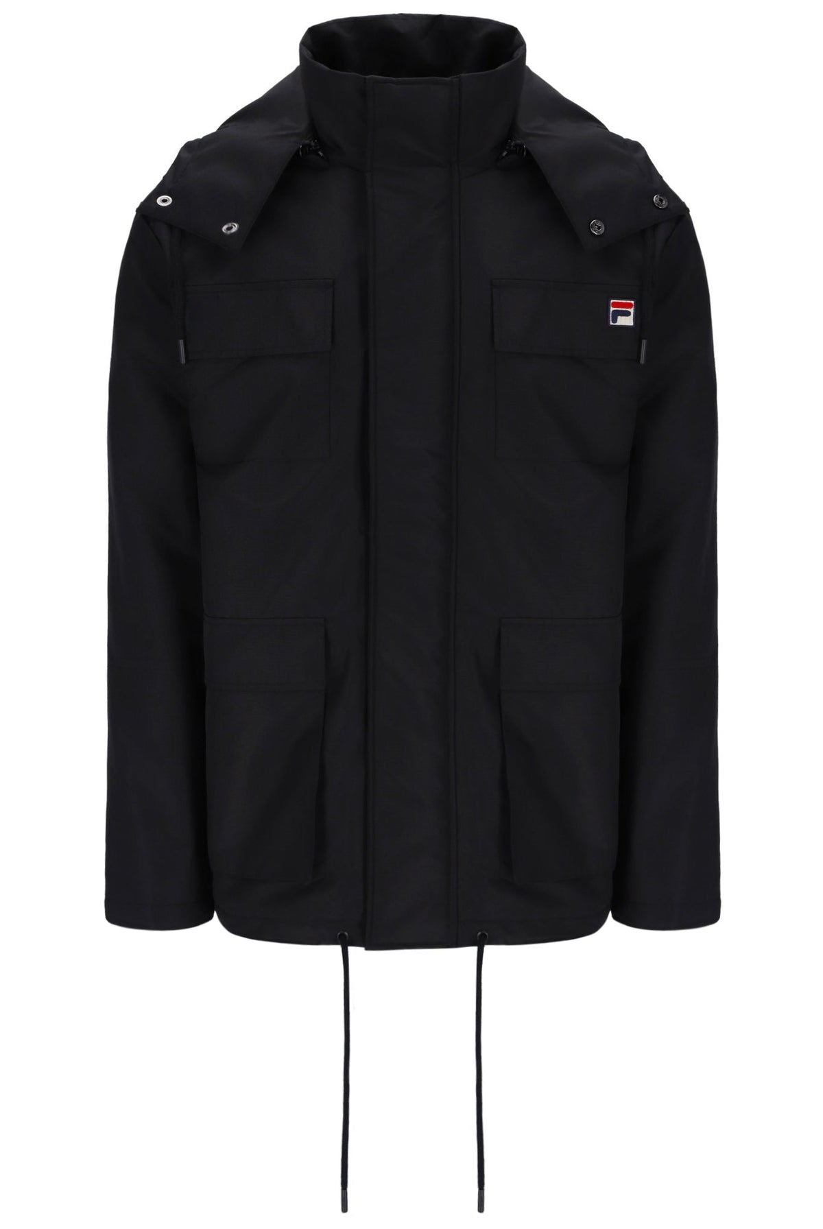 Black Liam Cargo Padded Jacket - Black