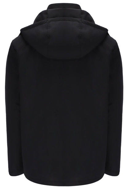 Black Liam Cargo Padded Jacket - Black