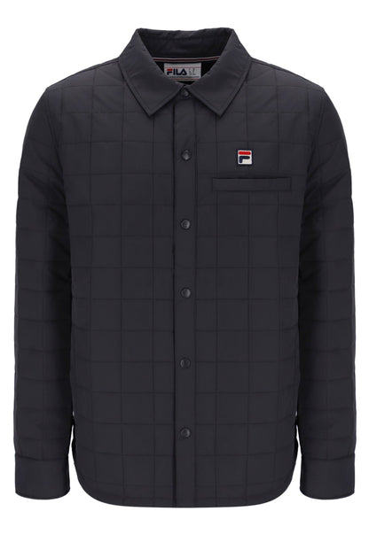 Charcoal Malcolm Lightly Padded Quilted Over Shirt - Charcoal