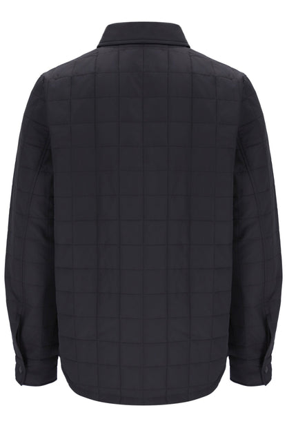 Charcoal Malcolm Lightly Padded Quilted Over Shirt - Charcoal