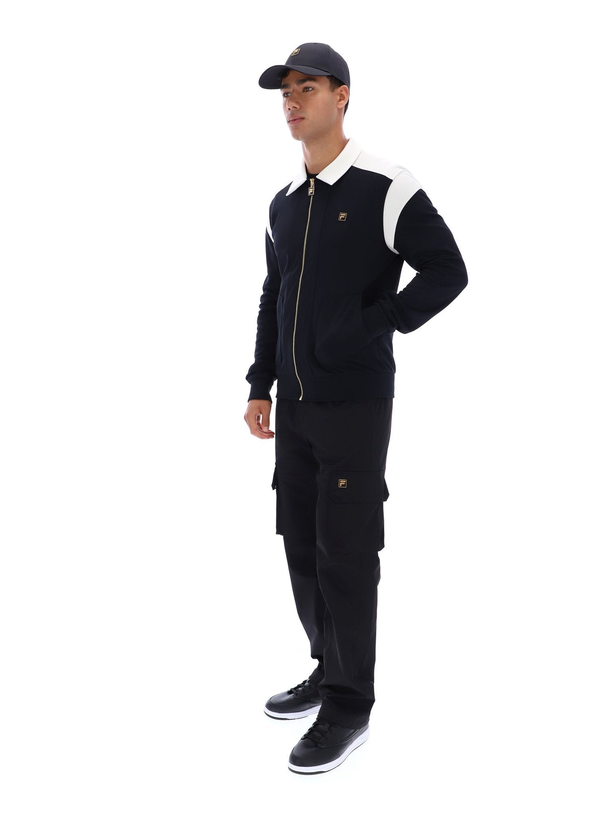Black Morton Full Zip Jacket with Contrast Panels - Black