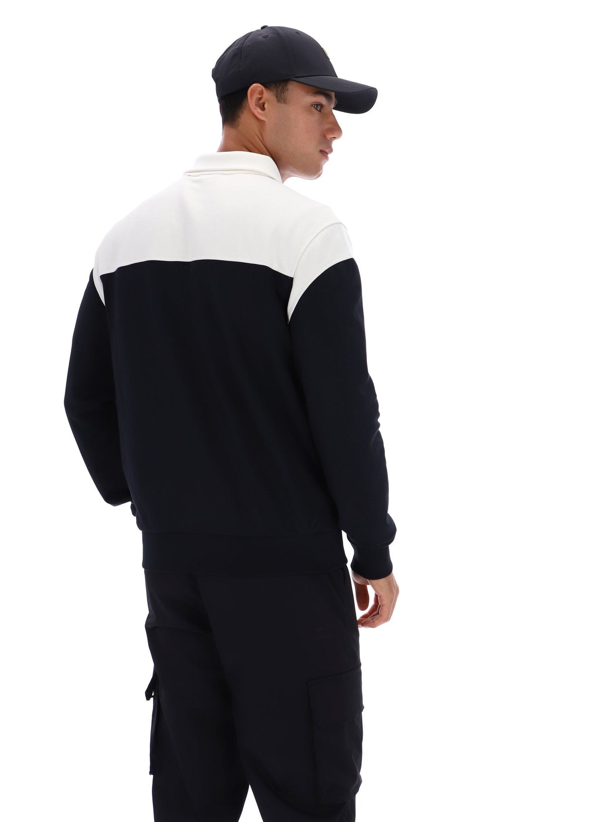 Black Morton Full Zip Jacket with Contrast Panels - Black