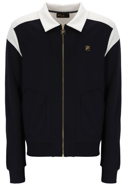 Black Morton Full Zip Jacket with Contrast Panels - Black