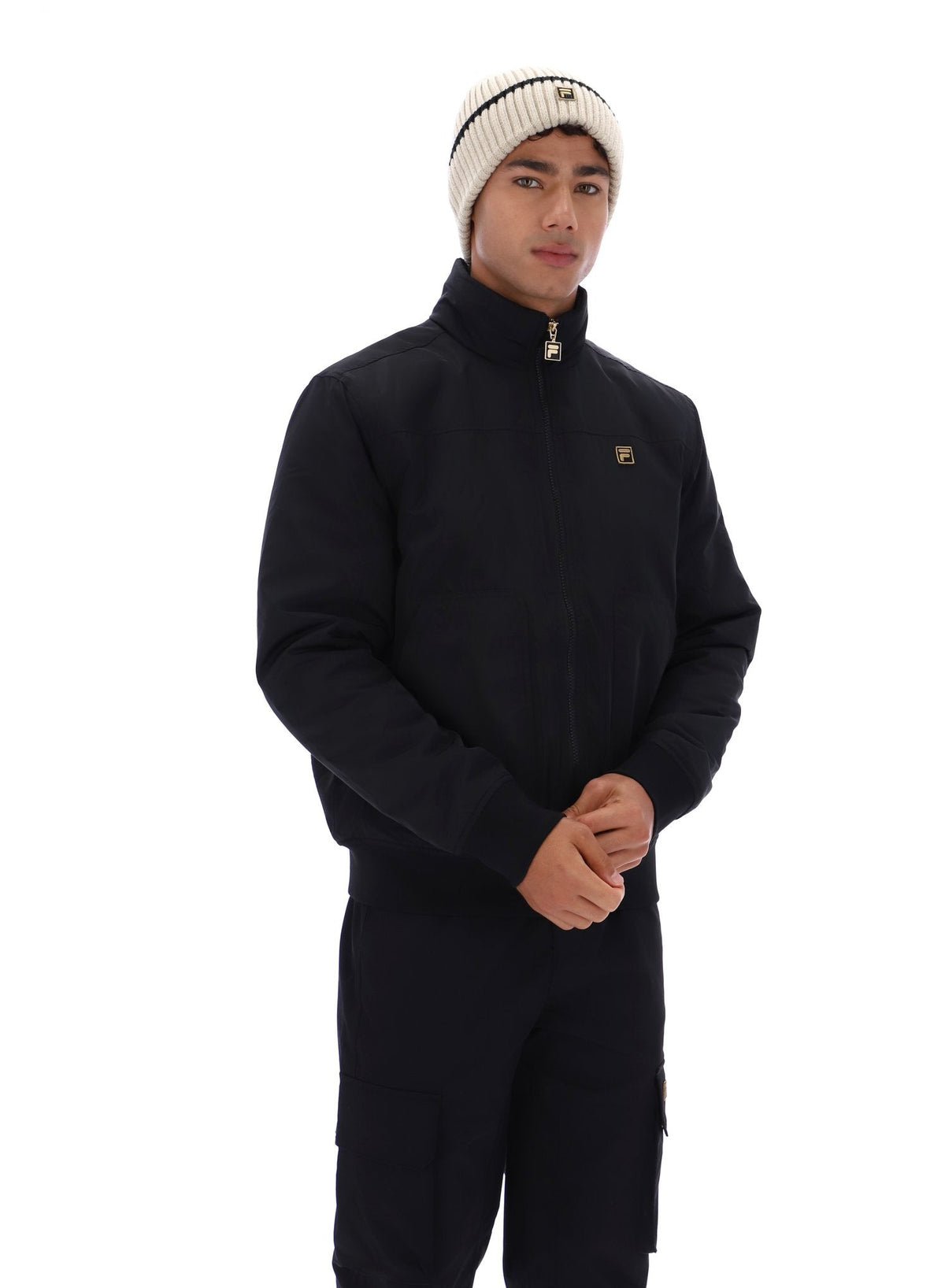 Black Etton Bomber Jacket - Black