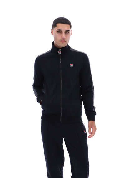 Black Keith Contrast Stitch Track Top - Black