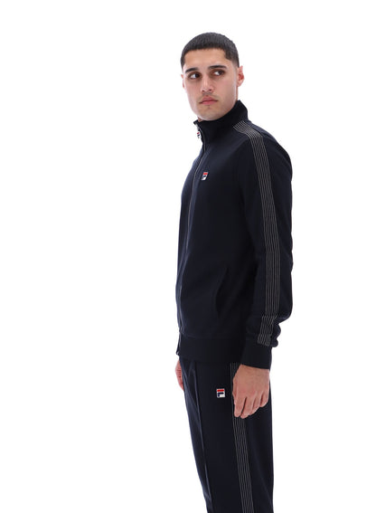 Black Keith Contrast Stitch Track Top - Black