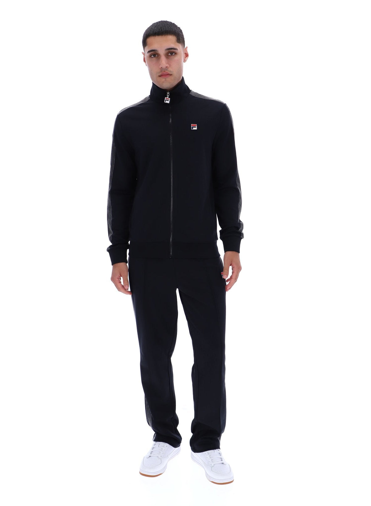 Black Keith Contrast Stitch Track Top - Black