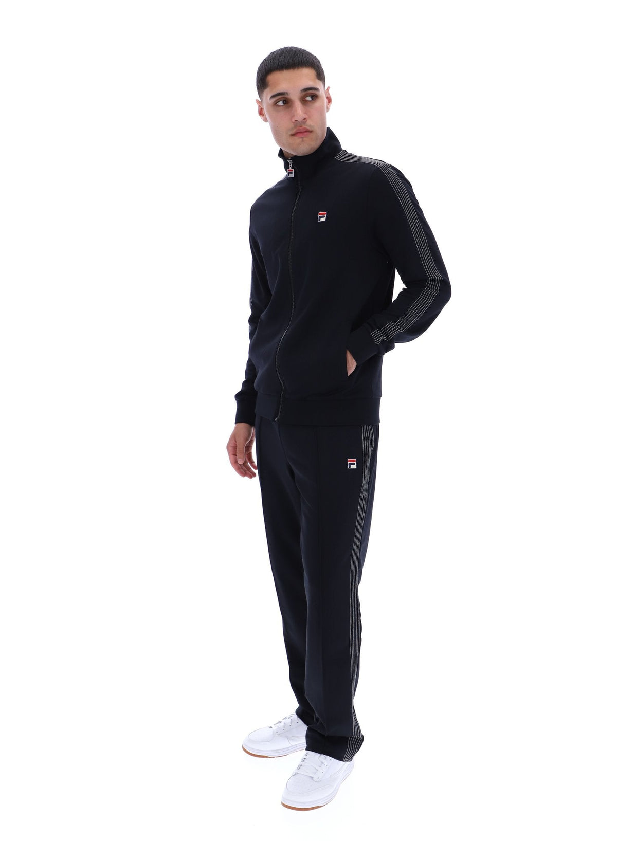 Black Keith Contrast Stitch Track Top - Black