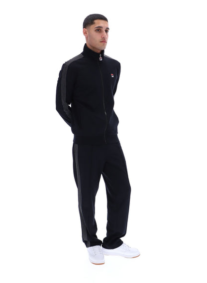 Black Keith Contrast Stitch Track Top - Black