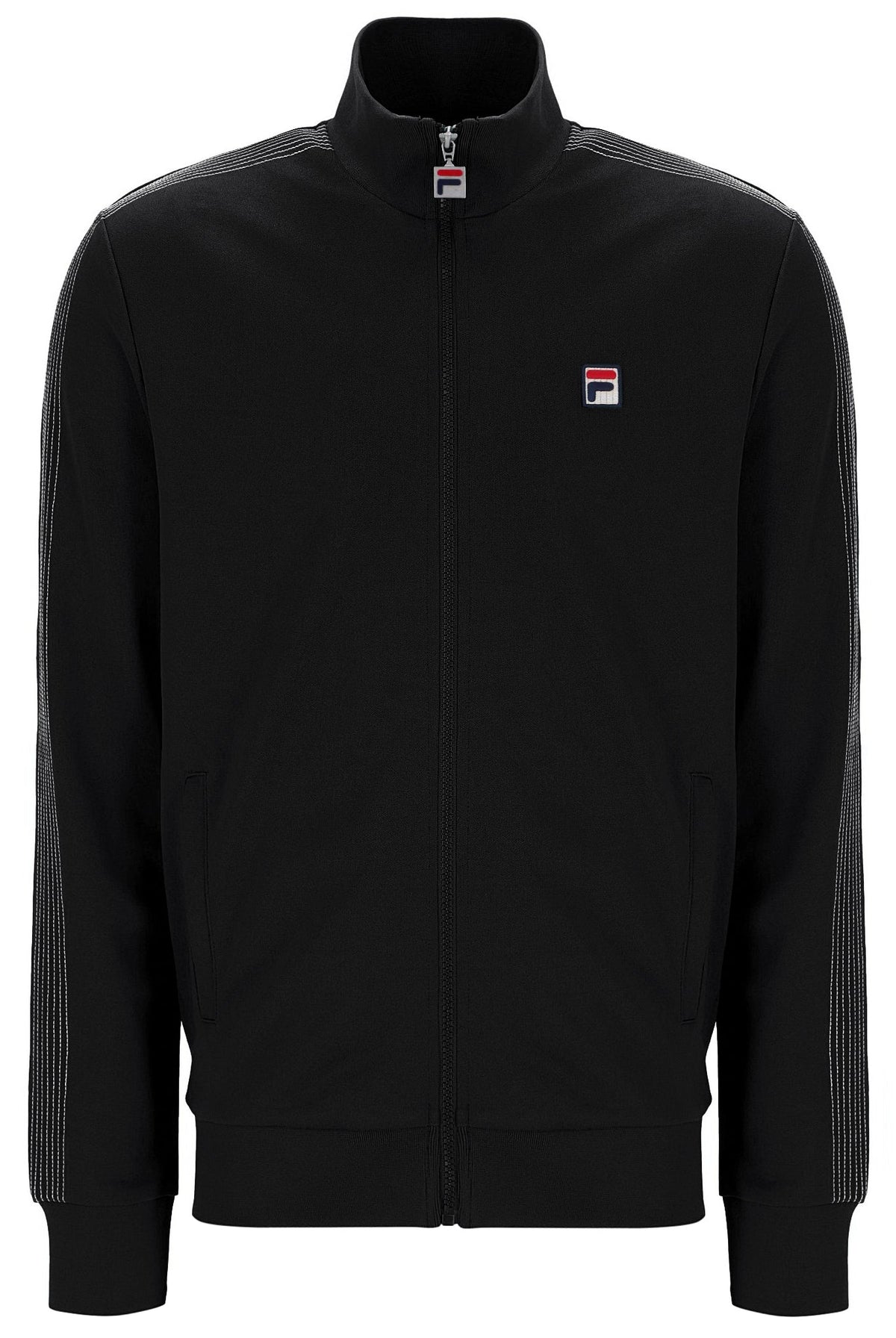 Black Keith Contrast Stitch Track Top - Black