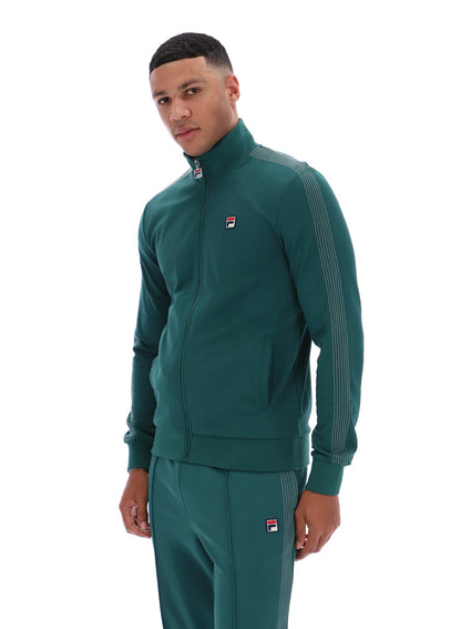Rain Forest Keith Contrast Stitch Track Top - Rain Forest
