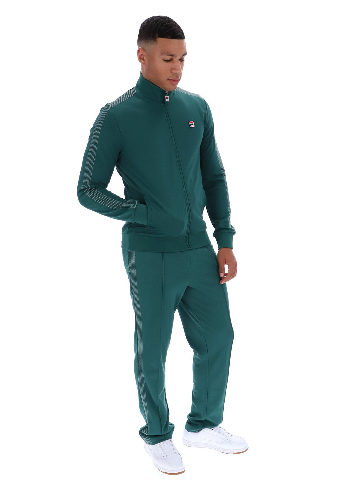 Rain Forest Keith Contrast Stitch Track Top - Rain Forest
