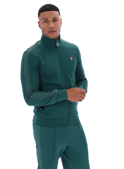 Rain Forest Keith Contrast Stitch Track Top - Rain Forest