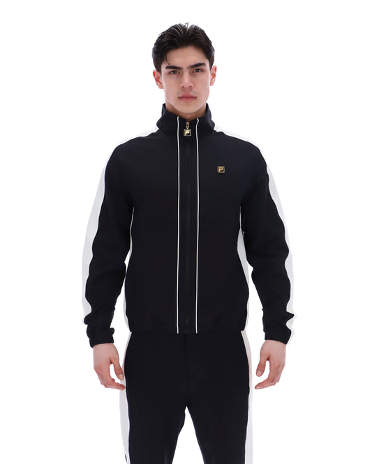 Black Lugo Tennis-Inspired Jacket - Black