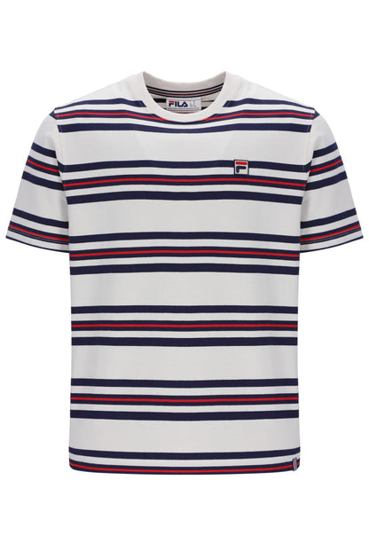 Gardenia Cesare Yarn Dye Stripe Tee - Gardenia