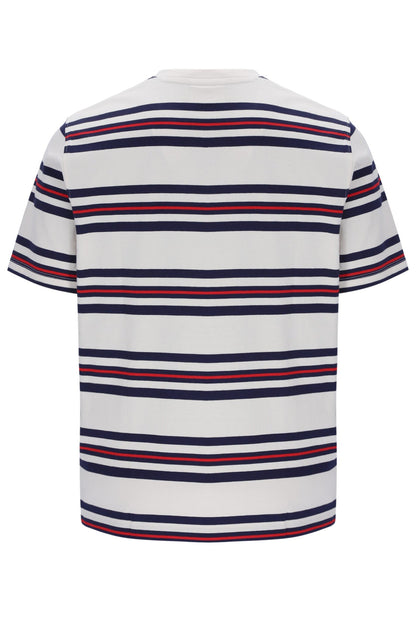 Gardenia Cesare Yarn Dye Stripe Tee - Gardenia