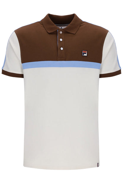 Gardenia Mattia Contrast Panel Polo Shirt - Gardenia