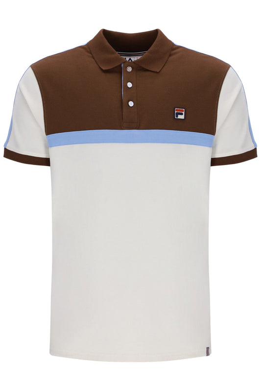 Gardenia Mattia Contrast Panel Polo Shirt - Gardenia