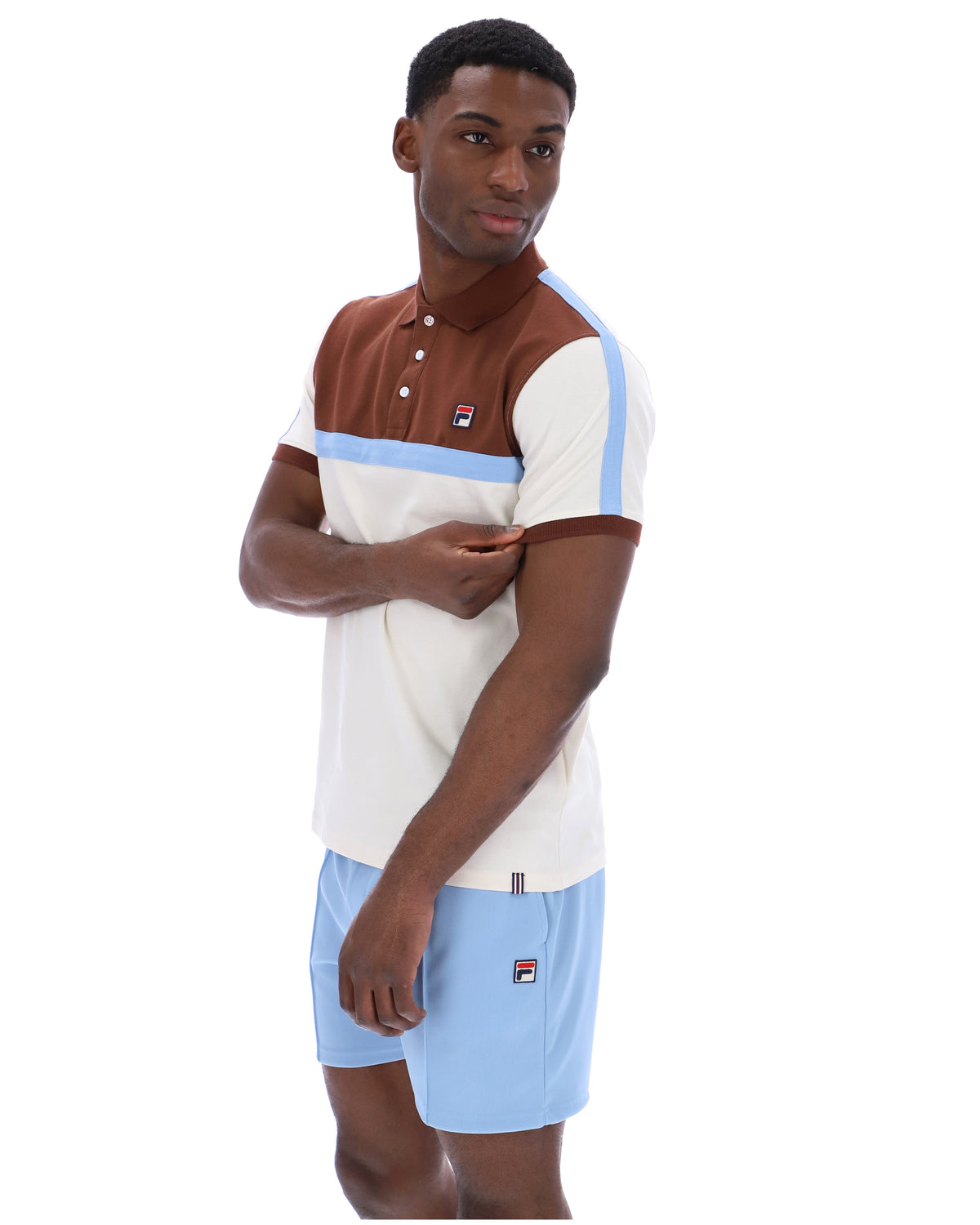 Gardenia Mattia Contrast Panel Polo Shirt - Gardenia