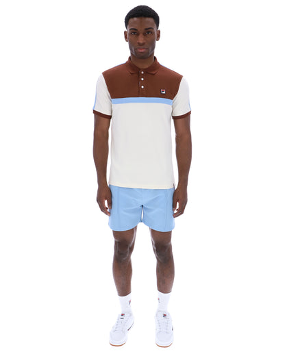 Gardenia Mattia Contrast Panel Polo Shirt - Gardenia