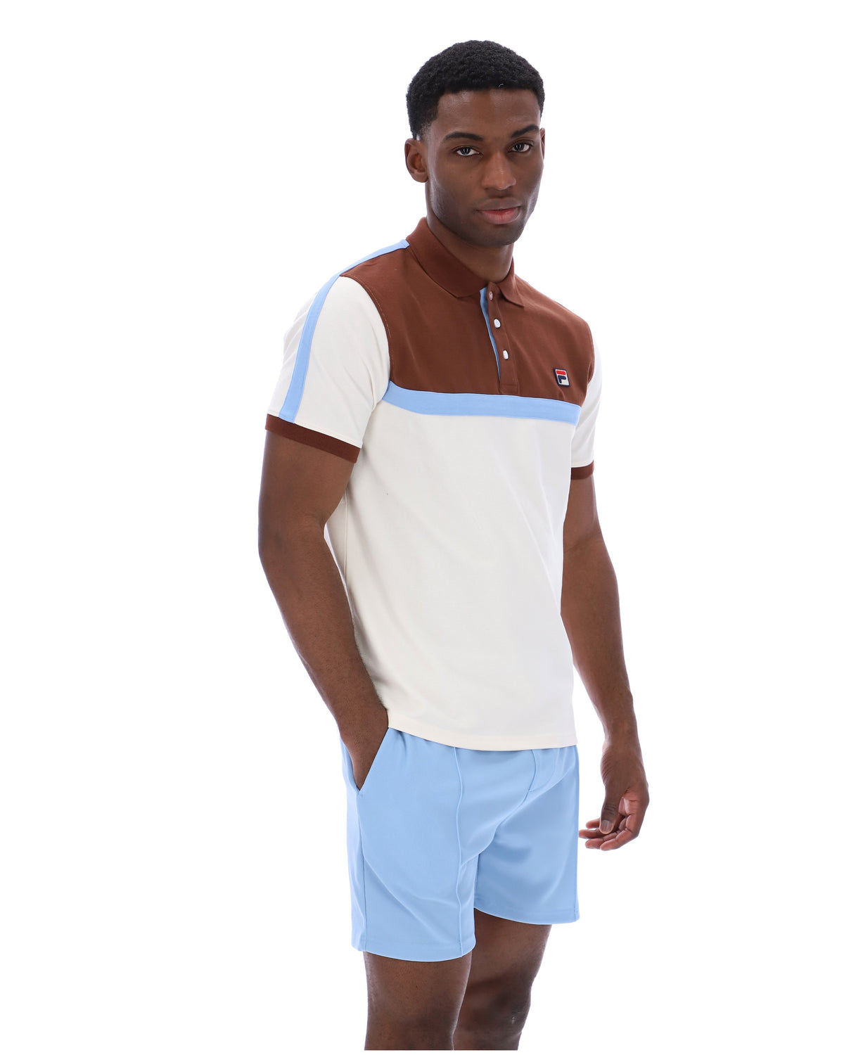 Gardenia Mattia Contrast Panel Polo Shirt - Gardenia