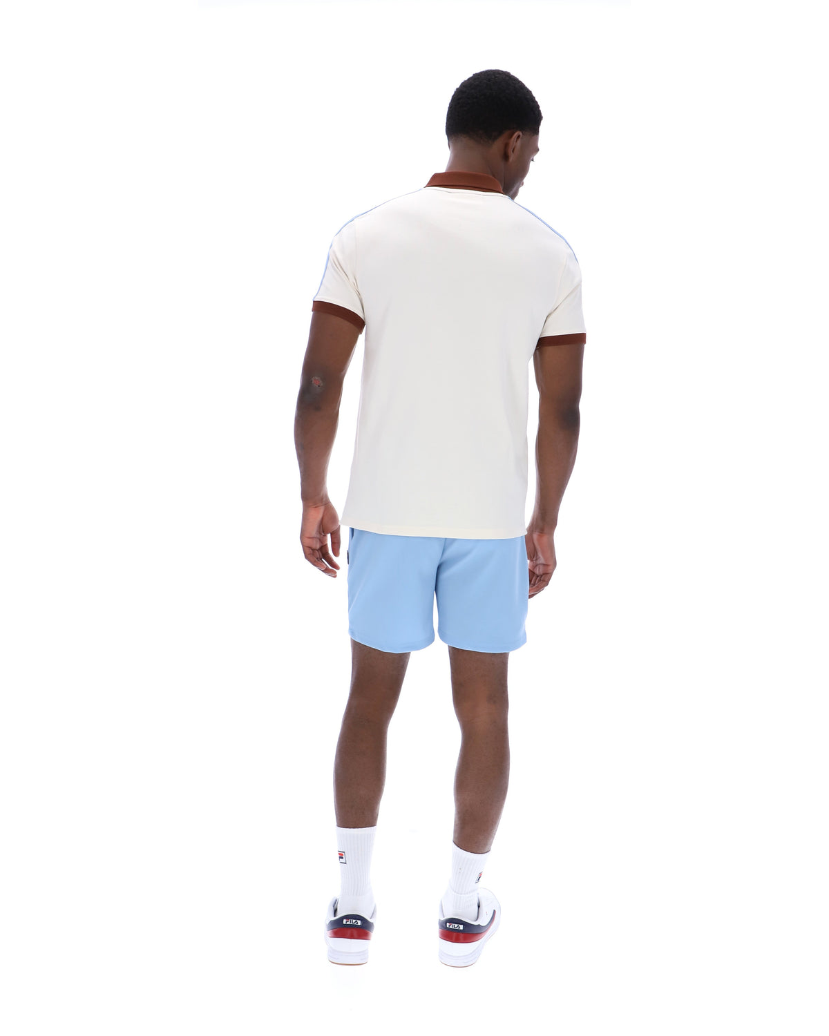 Gardenia Mattia Contrast Panel Polo Shirt - Gardenia